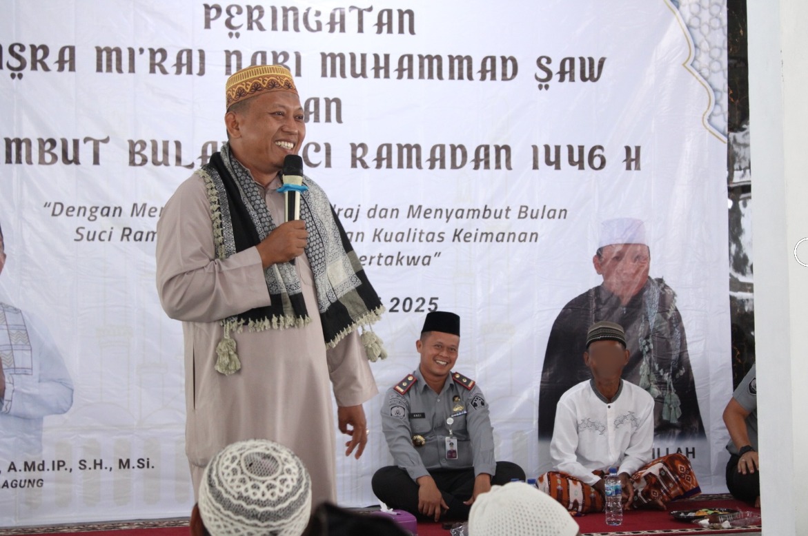 Kalapas Kota Agung Berharap Wabin Bisa Ambil Hikmah Peristiwa Isra Miraj Nabi Muhammad SAW