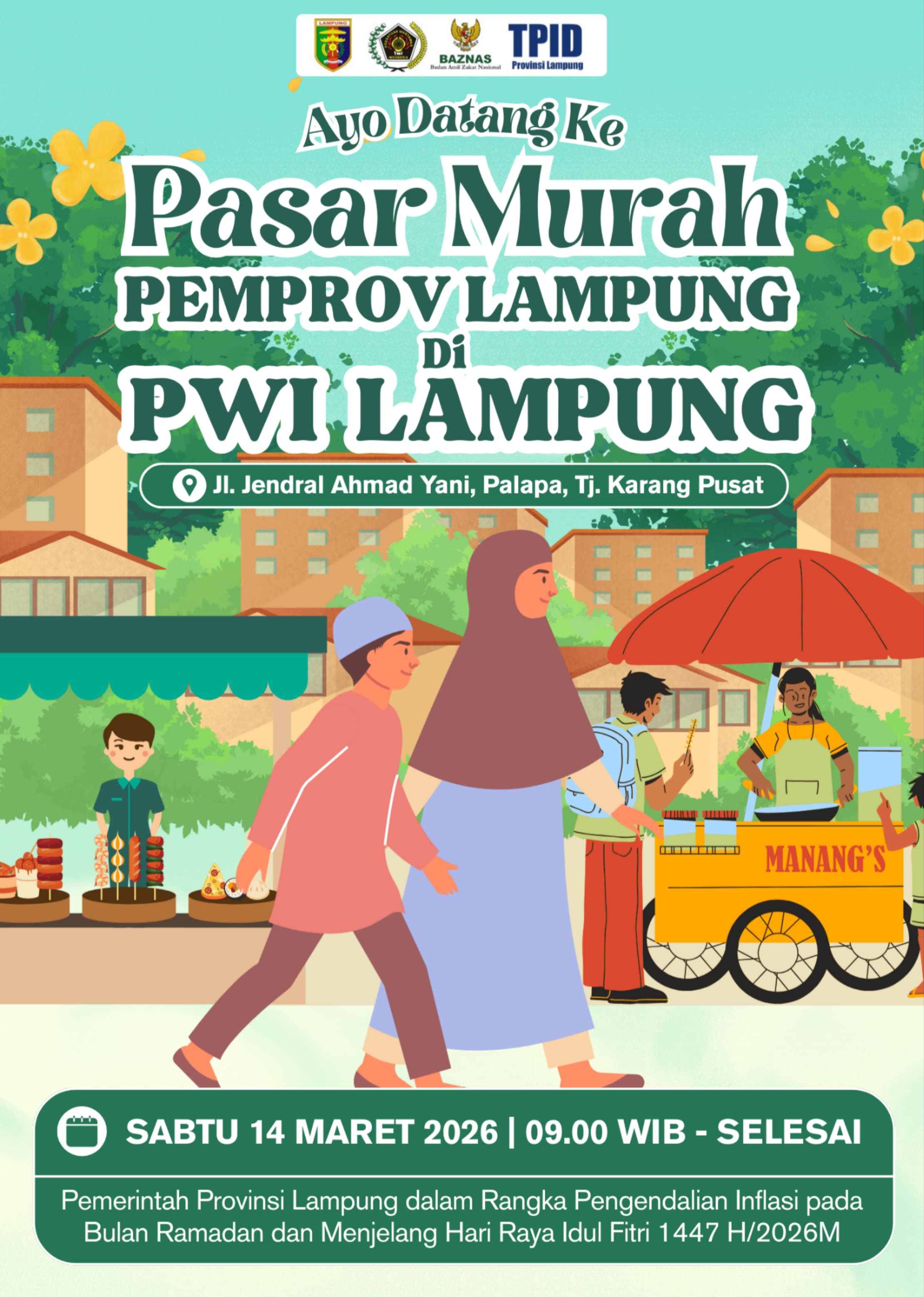 Gandeng Dinas Perindag Hari Ini PWI Lampung Gelar Pasar Murah