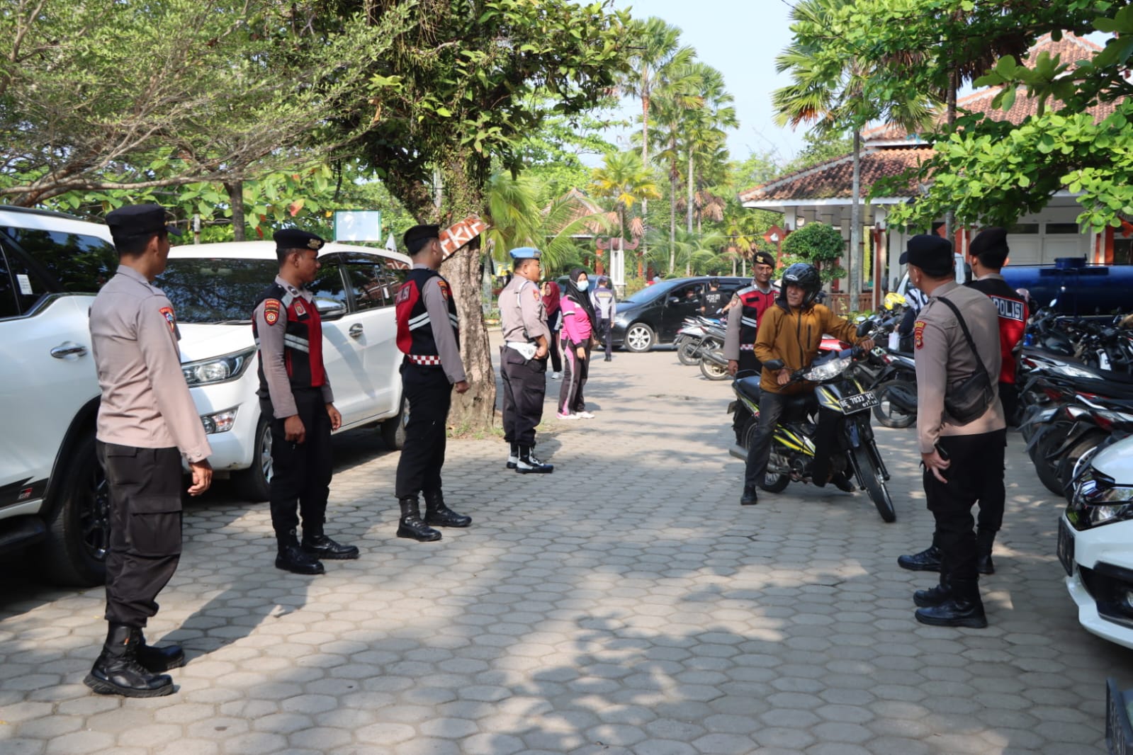 Amankan Kunker Pj Gubernur Lampung,Polres Tanggamus Terjunkan Puluhan Personel 