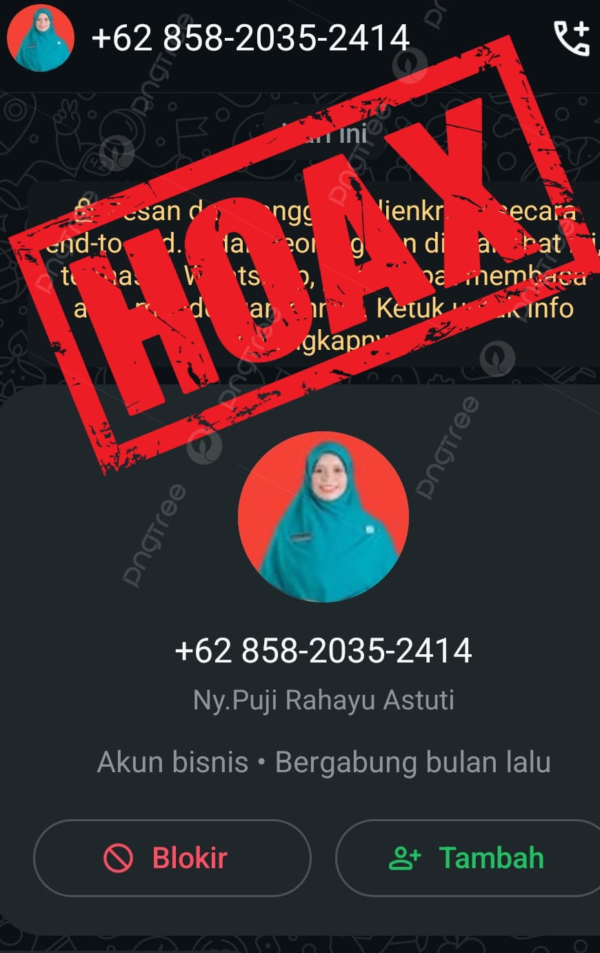 Hati-Hati Ada Penipu Catut Nama Istri Bupati Pringsewu via WhatsApp