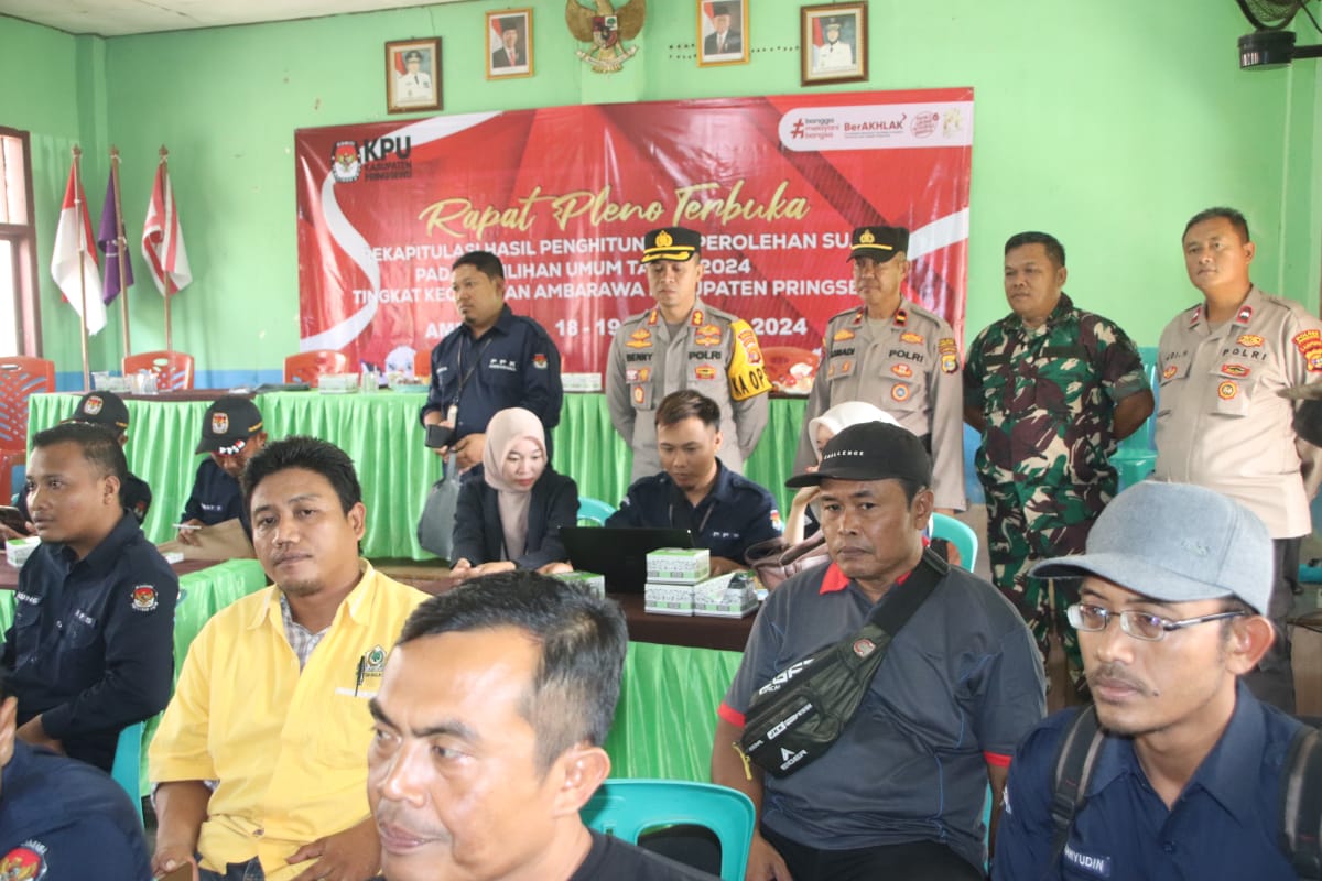 Polres Pringsewu Lakukan Pengamanan Rapat Pleno di PPK