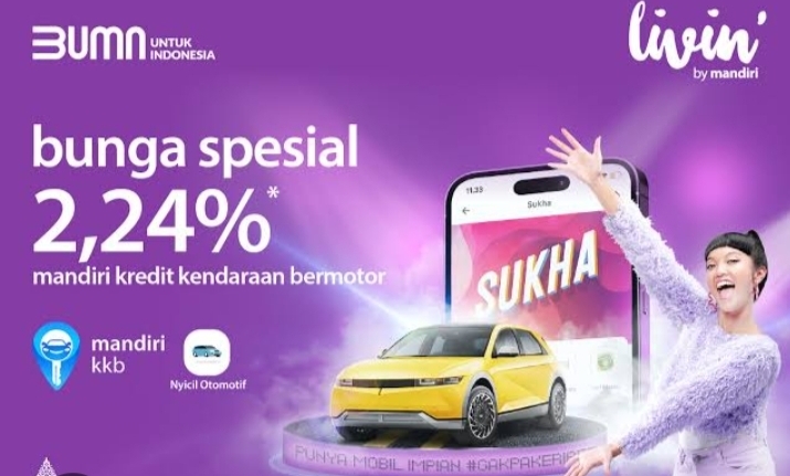 Ajukan Kredit Kendaraan Bermotor  Melalui Aplikasi Livin by Mandiri, Simak Caranya