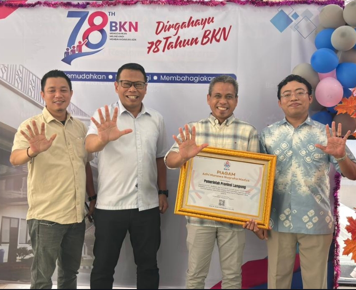 Lampung Raih Penghargaan dari BKN