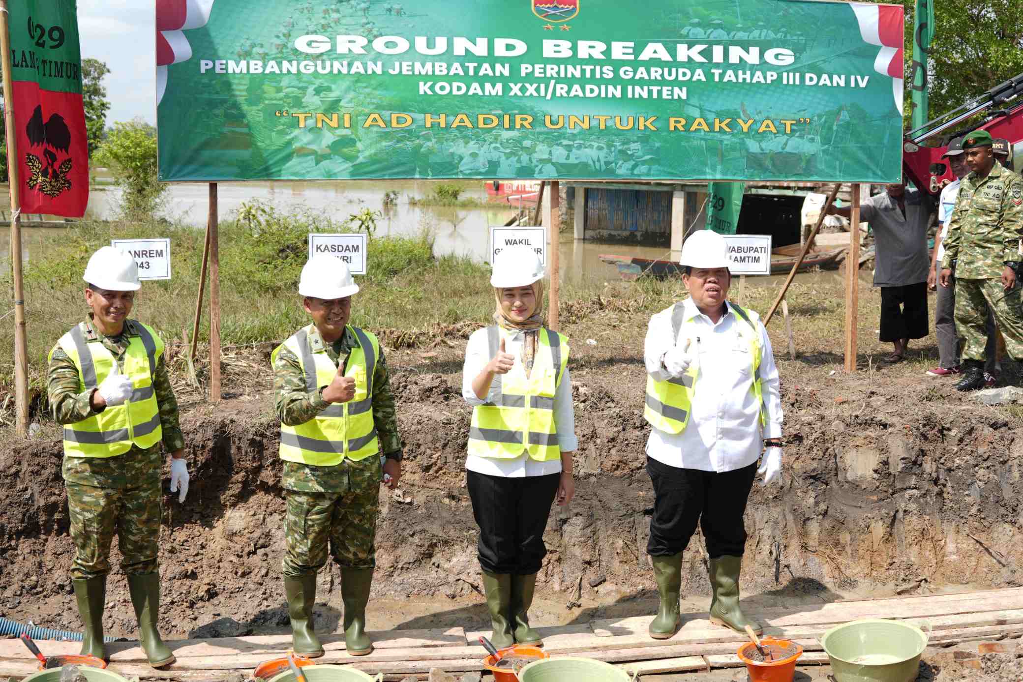Wagub Lampung Groundbreaking Jembatan Perintis Garuda, Perkuat Akses Kalipasir