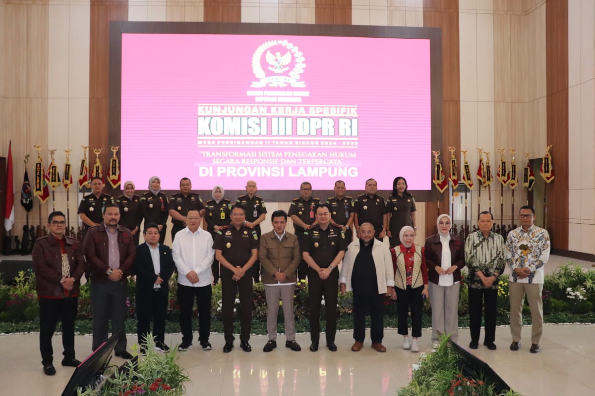 Komisi III DPR RI Apresiasi Kinerja Kejati Lampung