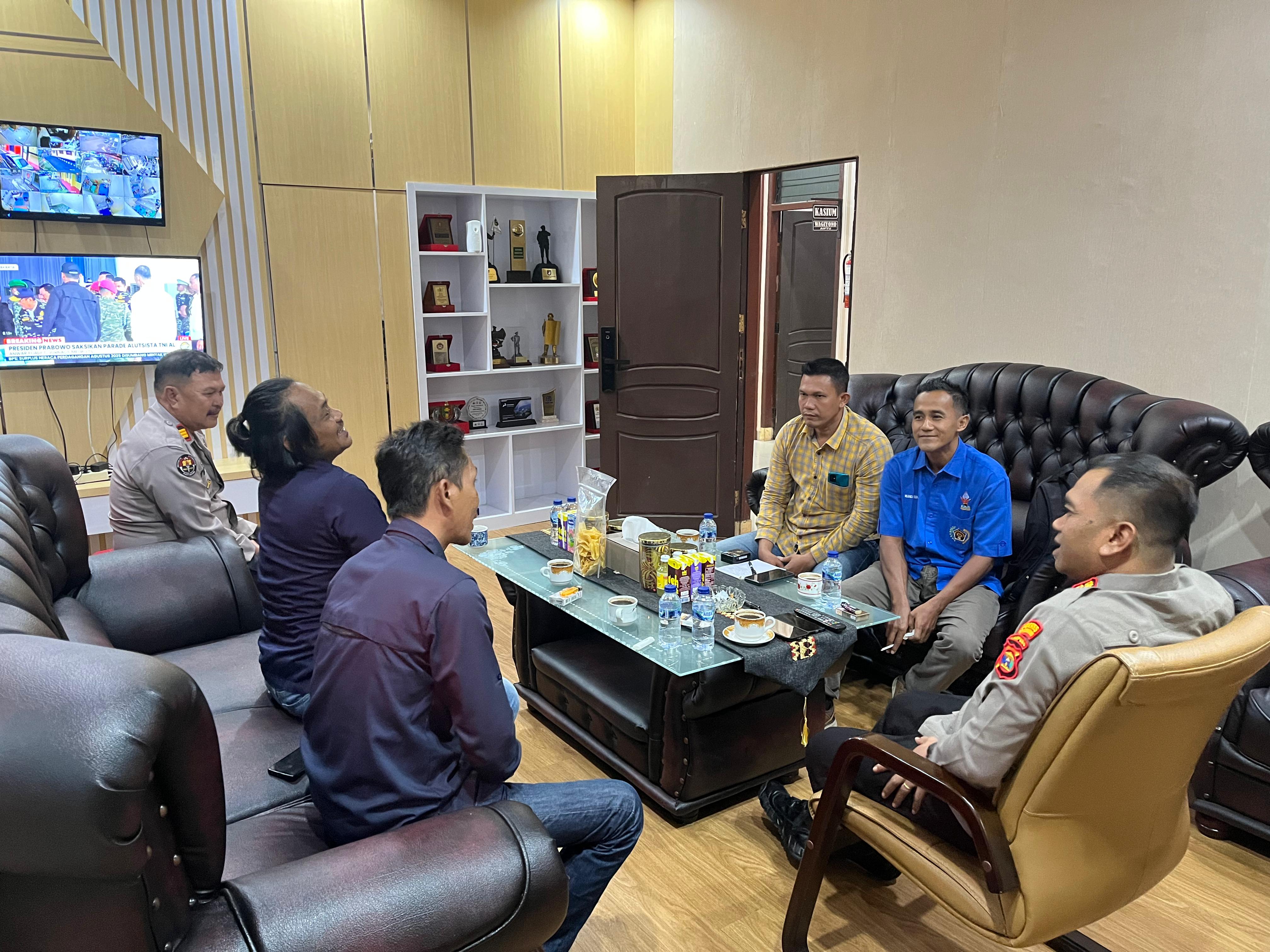 Jelang Konfercab PWI Tanggamus ke XI Panpel Audensi Dengan Kapolres