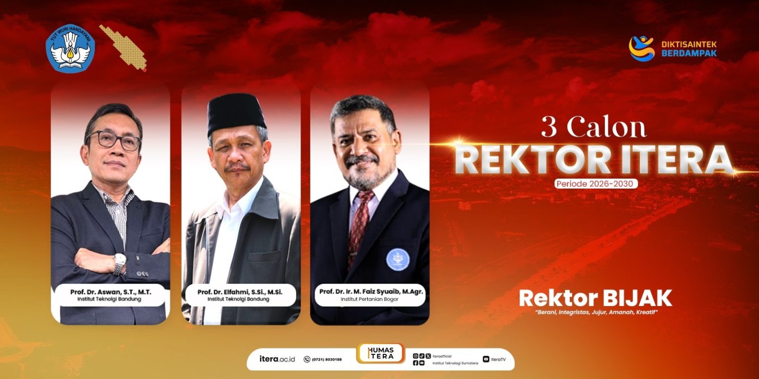 Itera Resmi Tetapkan Tiga Calon Rektor Periode 2026–2030