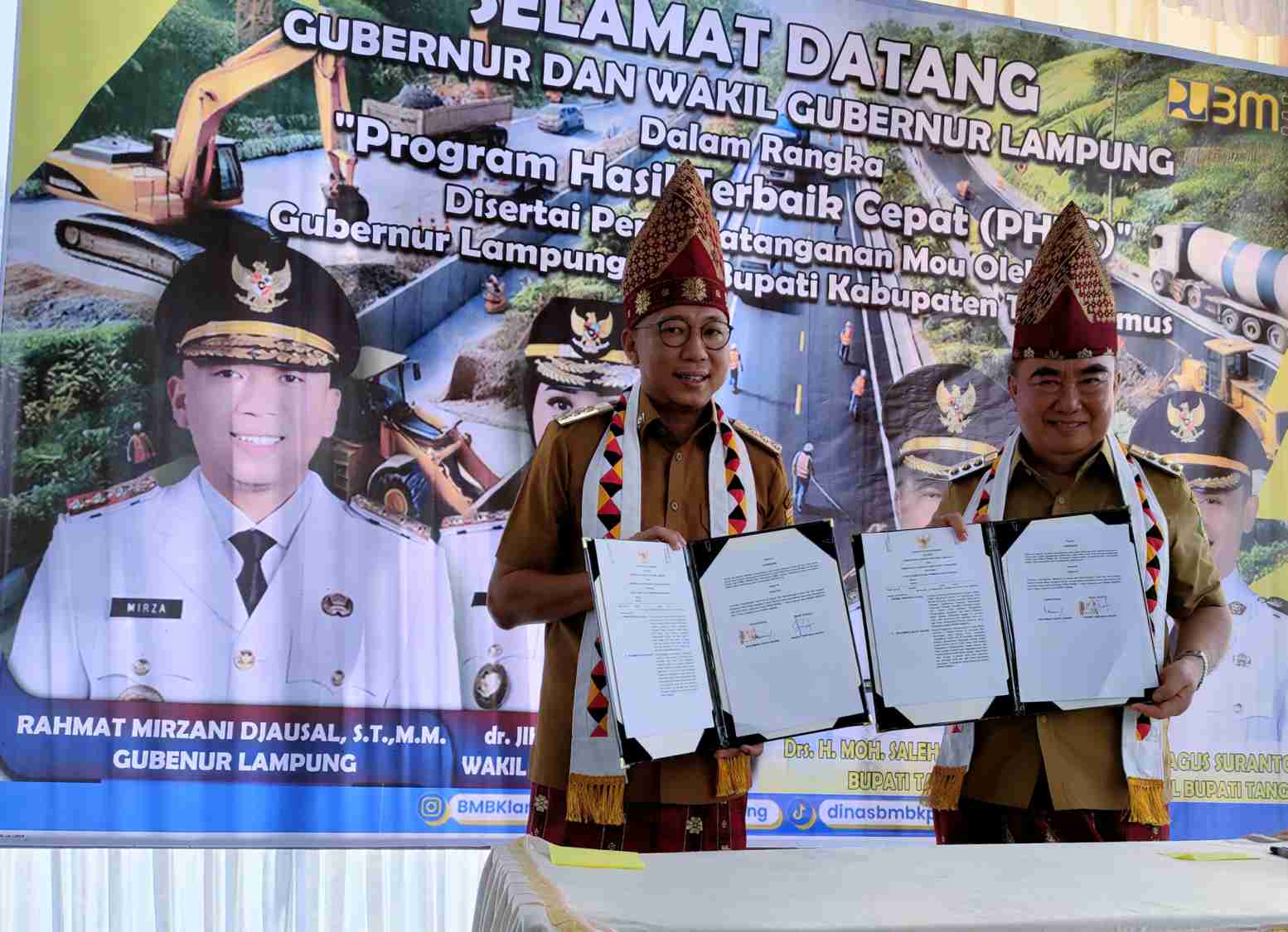 Gubernur Lampung dan Bupati Tanggamus Teken MoU Kerjasama Pembangunan Daerah 