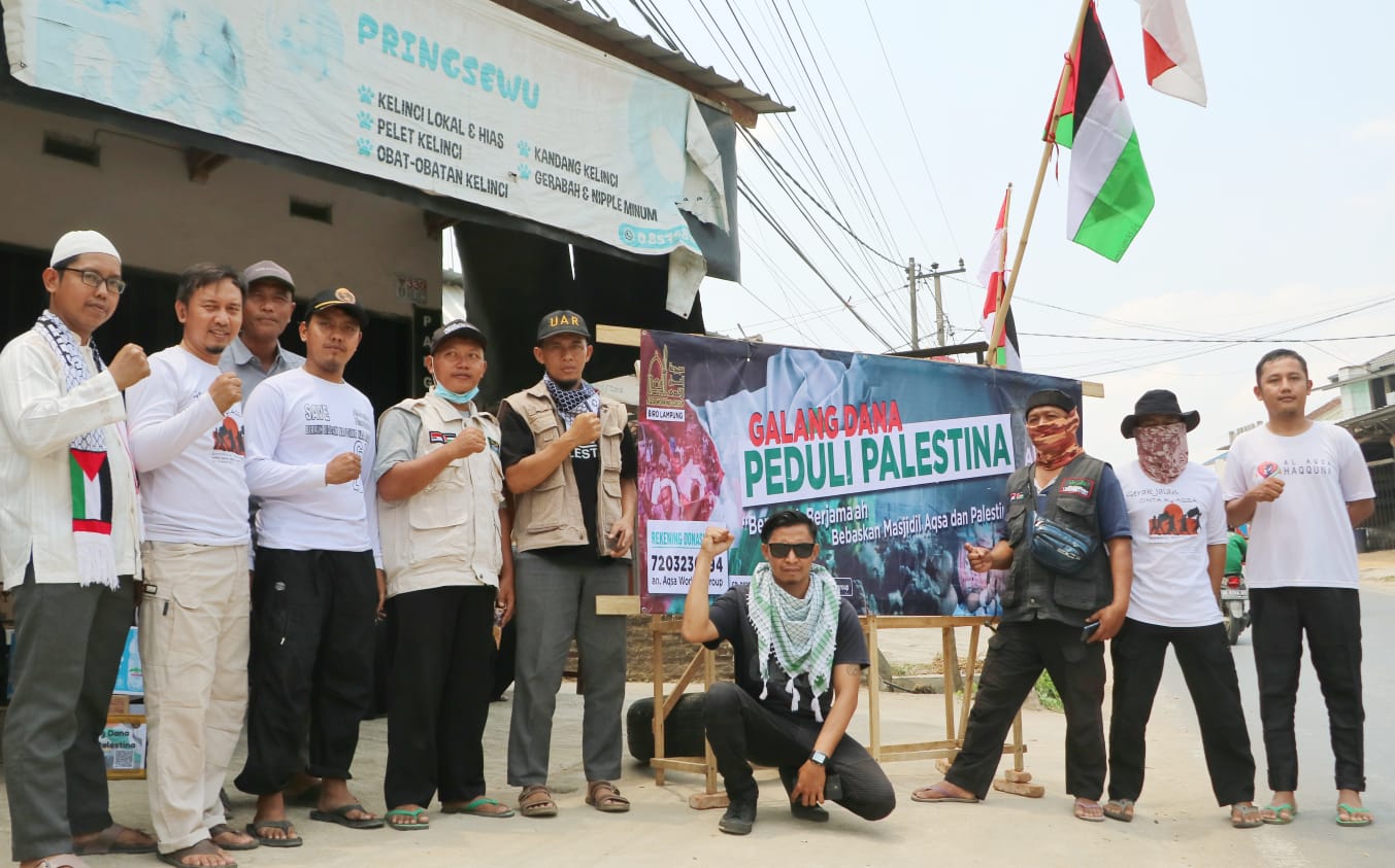Puluhan Relawan AWG Pringsewu Galang Dana Untuk Palestina