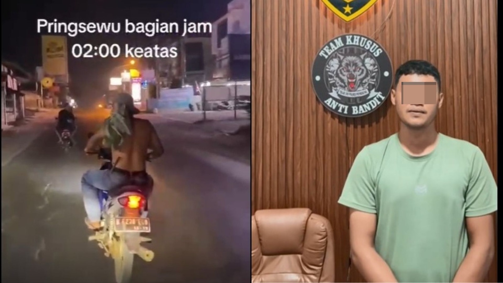 Polisi Ungkap Identitas Pria Bertelanjang Dada Bawa Pisau di Pringsewu
