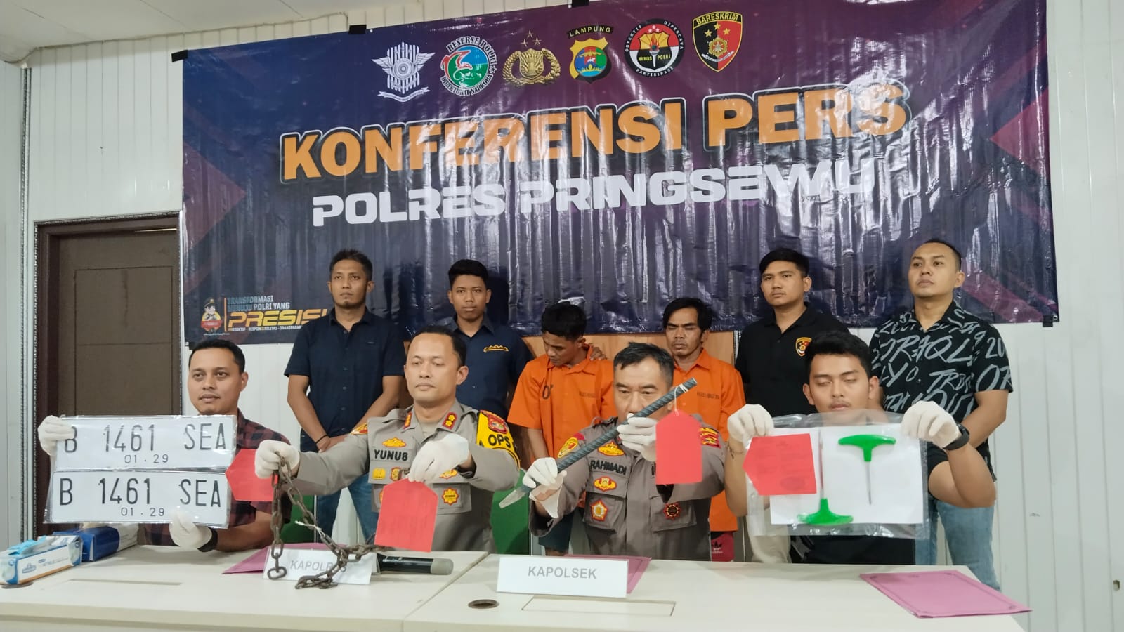 Polisi Ringkus Dua Pelaku Spesialis Pembobol Apotek di Pringsewu 