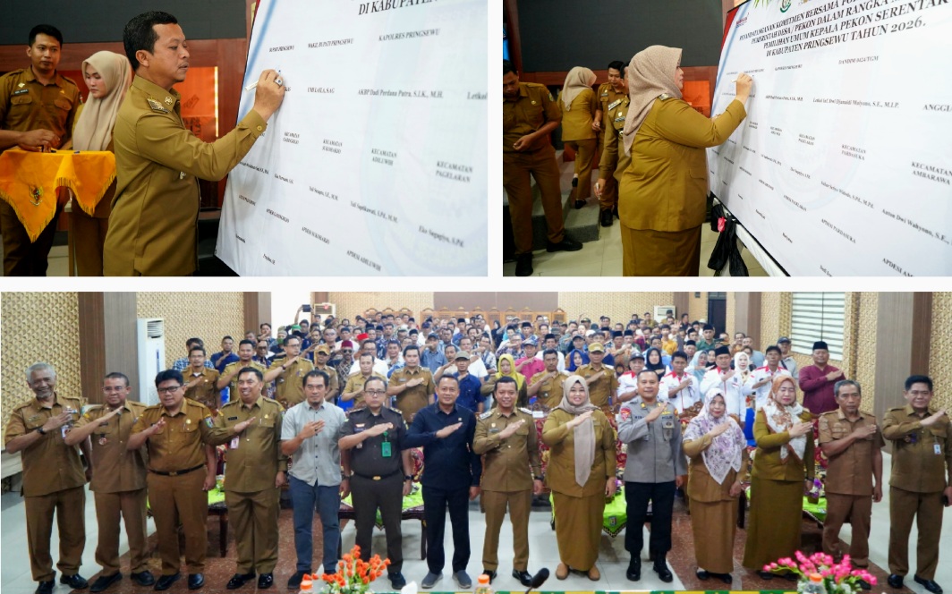 172 Calon Kepala Pekon Pringsewu Deklarasi Damai, Bupati Ingatkan Bahaya Politik Uang