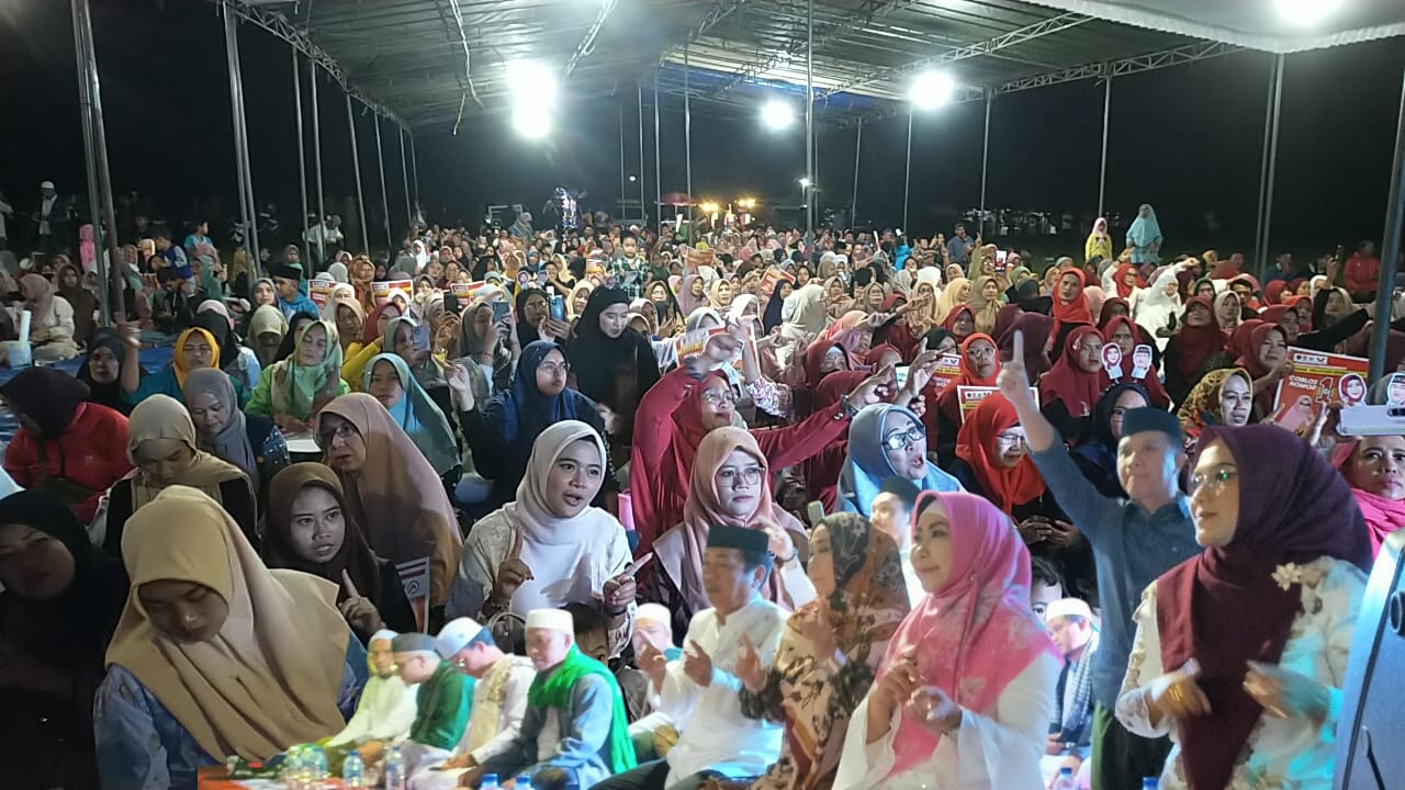 Tutup Masa Kampanye Damar Sholawat Bersama Ribuan Jamaah