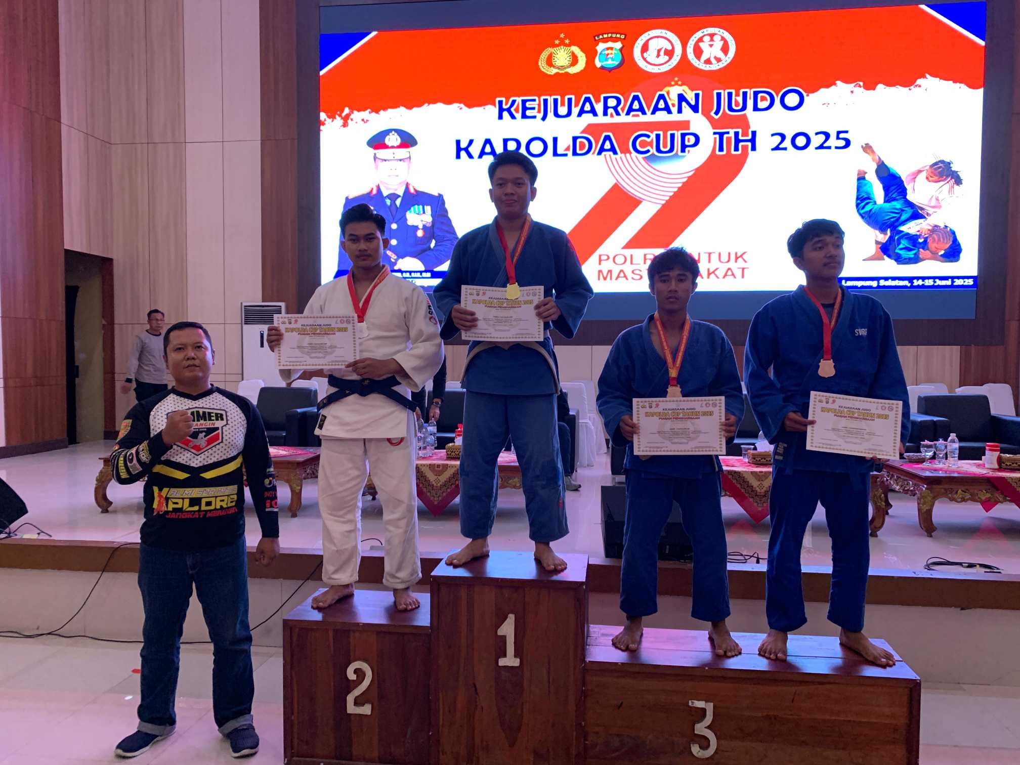 Atlet Judo Polres Tanggamus Raih Prestasi di Kejuaraan Judo Kapolda Cup 2025