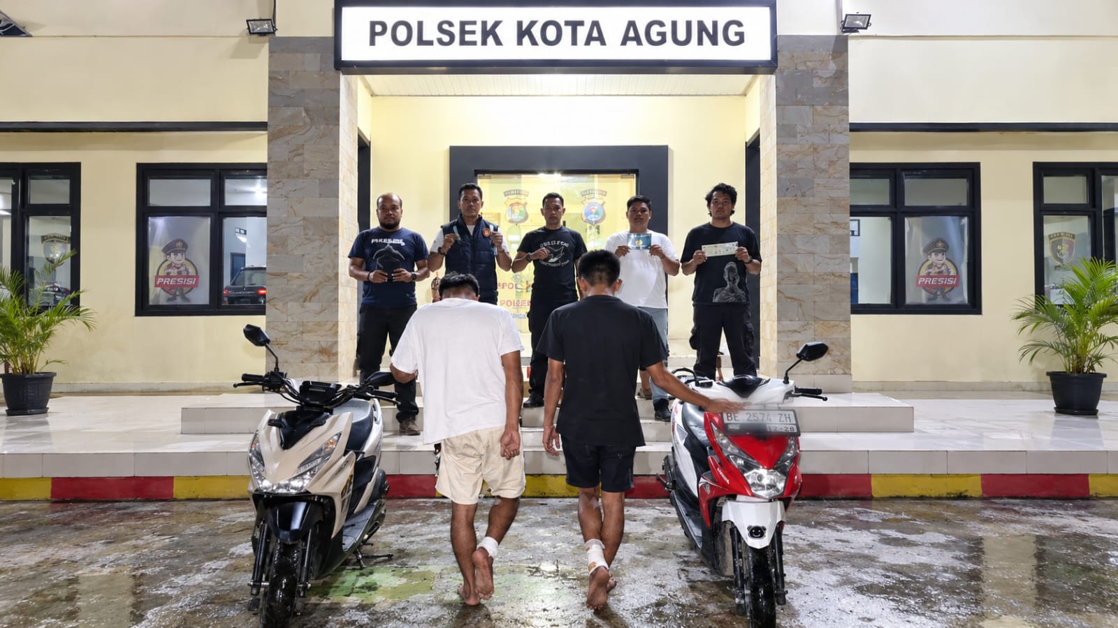 Bermodal Kunci Duplikat, Dua Pria Curi Motor di Kolongan Burung Merpati Tanggamus