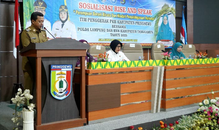 Bupati Pringsewu Buka Sosialisasi Rise and Speak 