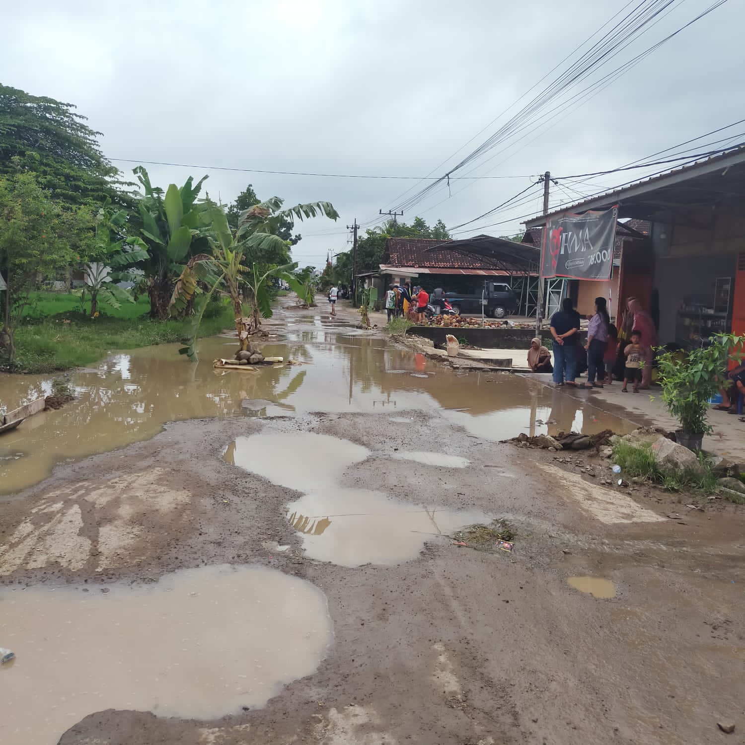 Warga Wonodadi Pringsewu Gelar Aksi Desak Pemda Perbaiki Kerusakan Jalan