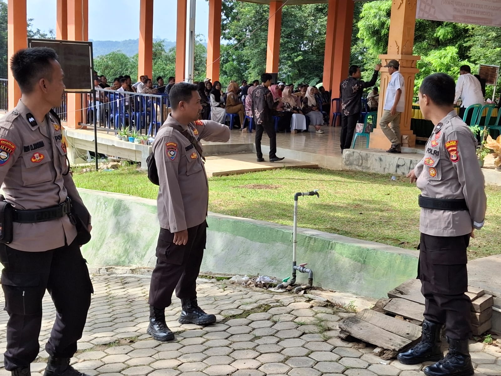 Pilkakon PAW Lima Pekon Pringsewu Dikawal Ketat Polisi