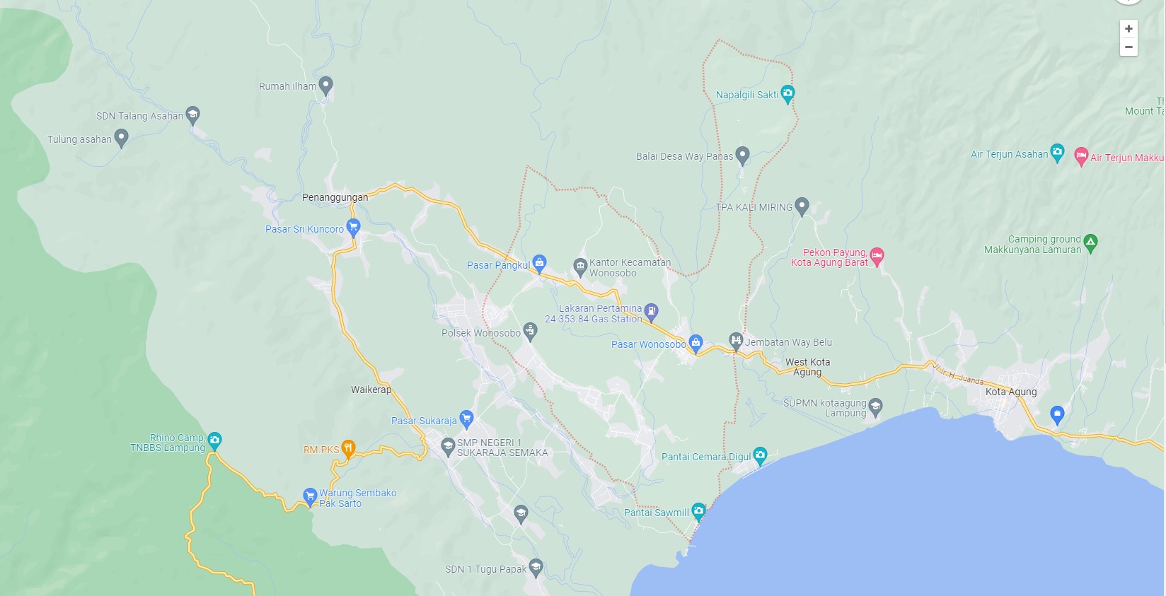 Luas Daerah Pekon/Desa di Kecamatan Wonosobo Tanggamus, Pekon Kamu Ada di Nomor Berapa?