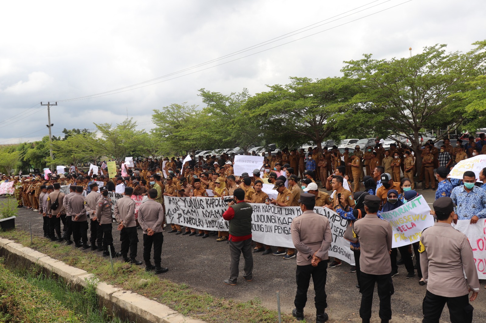 Unjuk Rasa Damai di Pringsewu, Warga Apresiasi Langkah Tegas Kapolres Pringsewu