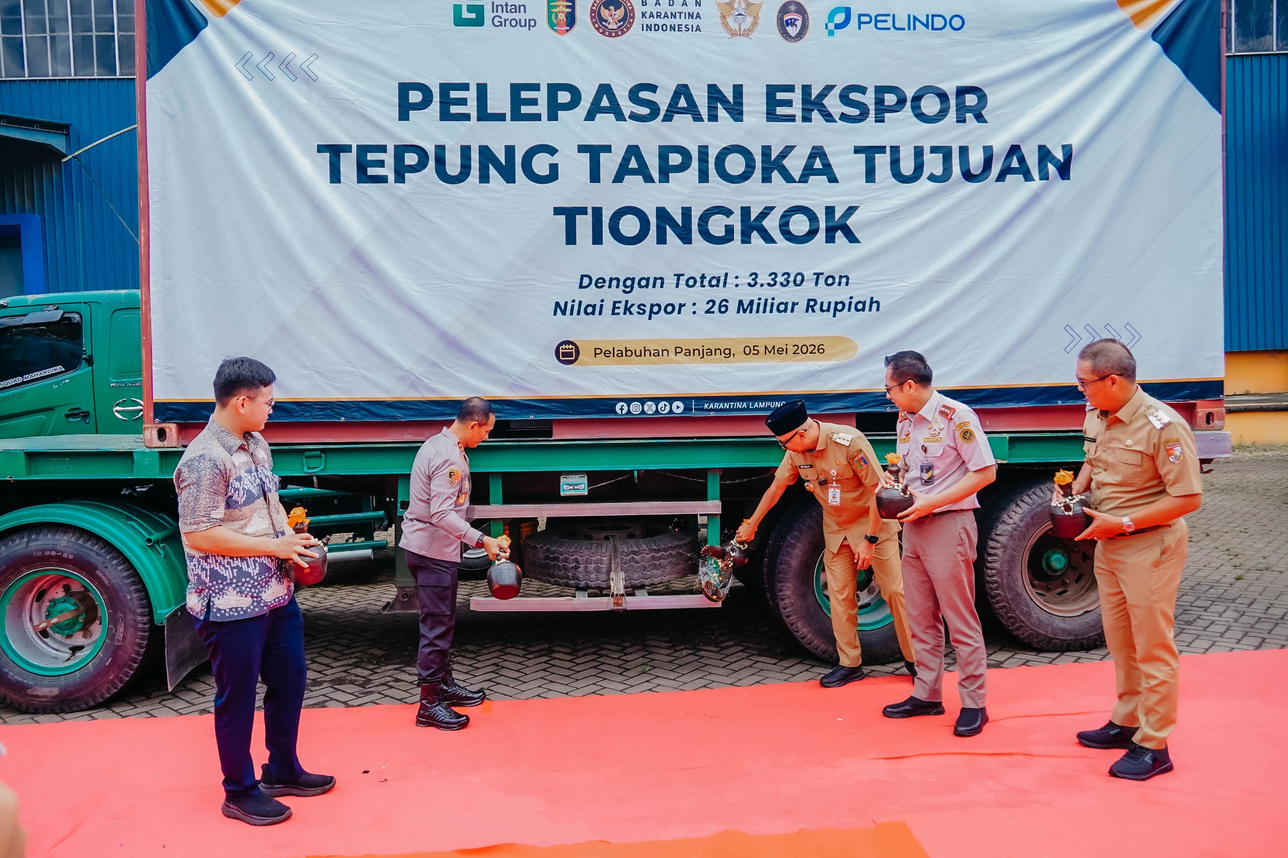 3.330 Ton Tapioka Lampung Diekspor ke China
