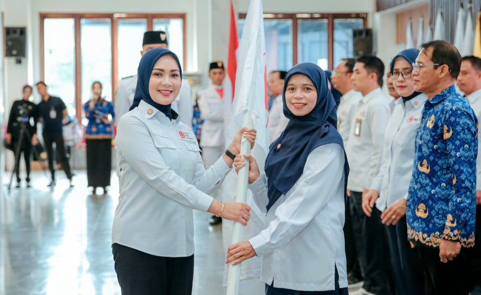 Rahayu Sri Astutik Riyanto Pamungkas Resmi Pimpin PMI Pringsewu 