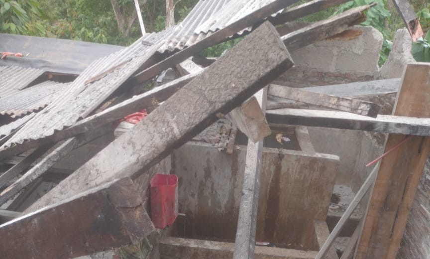 Diterjang Angin Puting Beliung, 1 Rumah Warga Limau Ambruk