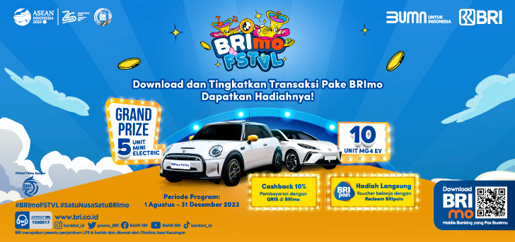 BRI Gelar Brimo FSTVL Siapkan Hadiah Utama Mobil Listrik Mini Cooper