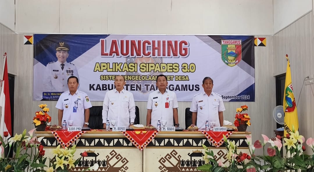 Pj Bupati Tanggamus Launching Aplikasi Sipades 3.0