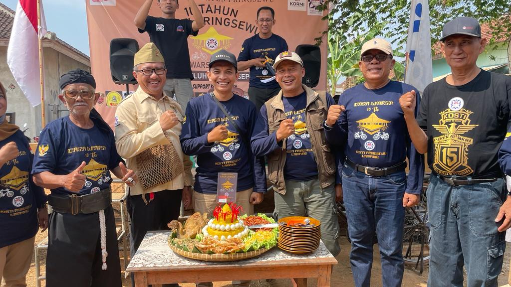 HUT Ke 10 KOSTI Pringsewu, Ratusan Ontelis Semangat Ngonthel Bareng