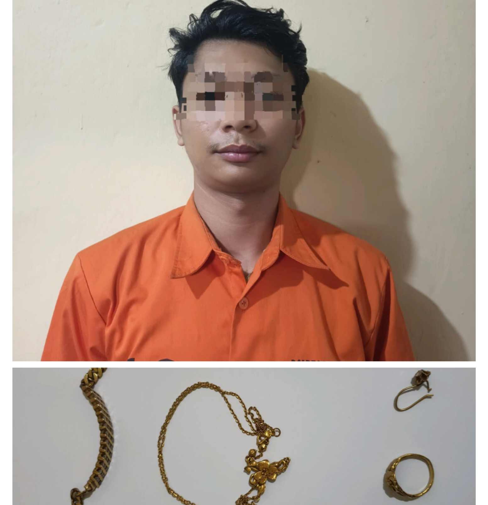 Curi Perhiasan Emas di Rumah Teman, Seorang Pemuda di Pringsewu Diamankan