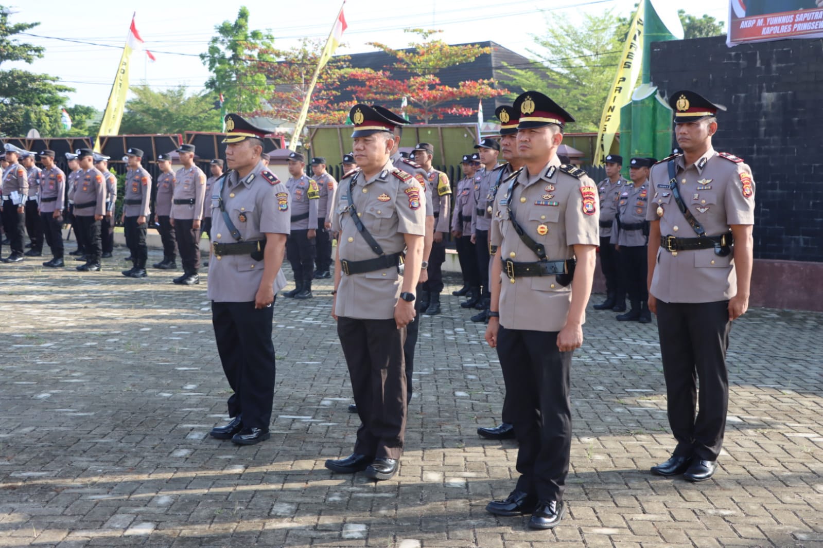 Tiga PJU Polres Pringsewu Resmi Berganti, Salah Satu Perwira Merupakan Putra Daerah Pringsewu 