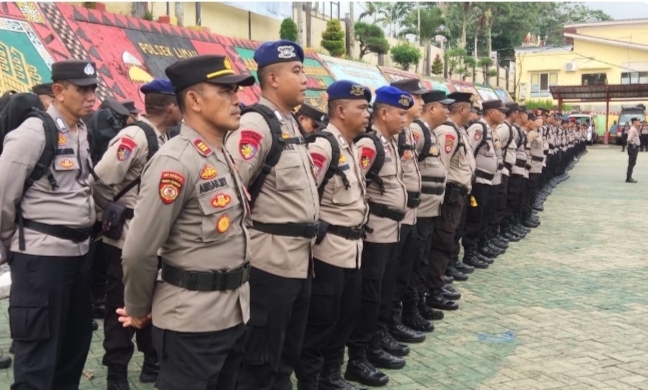 Amankan Pengundian Nomor Urut, Polres Tanggamus Kerahkan Ratusan Personil