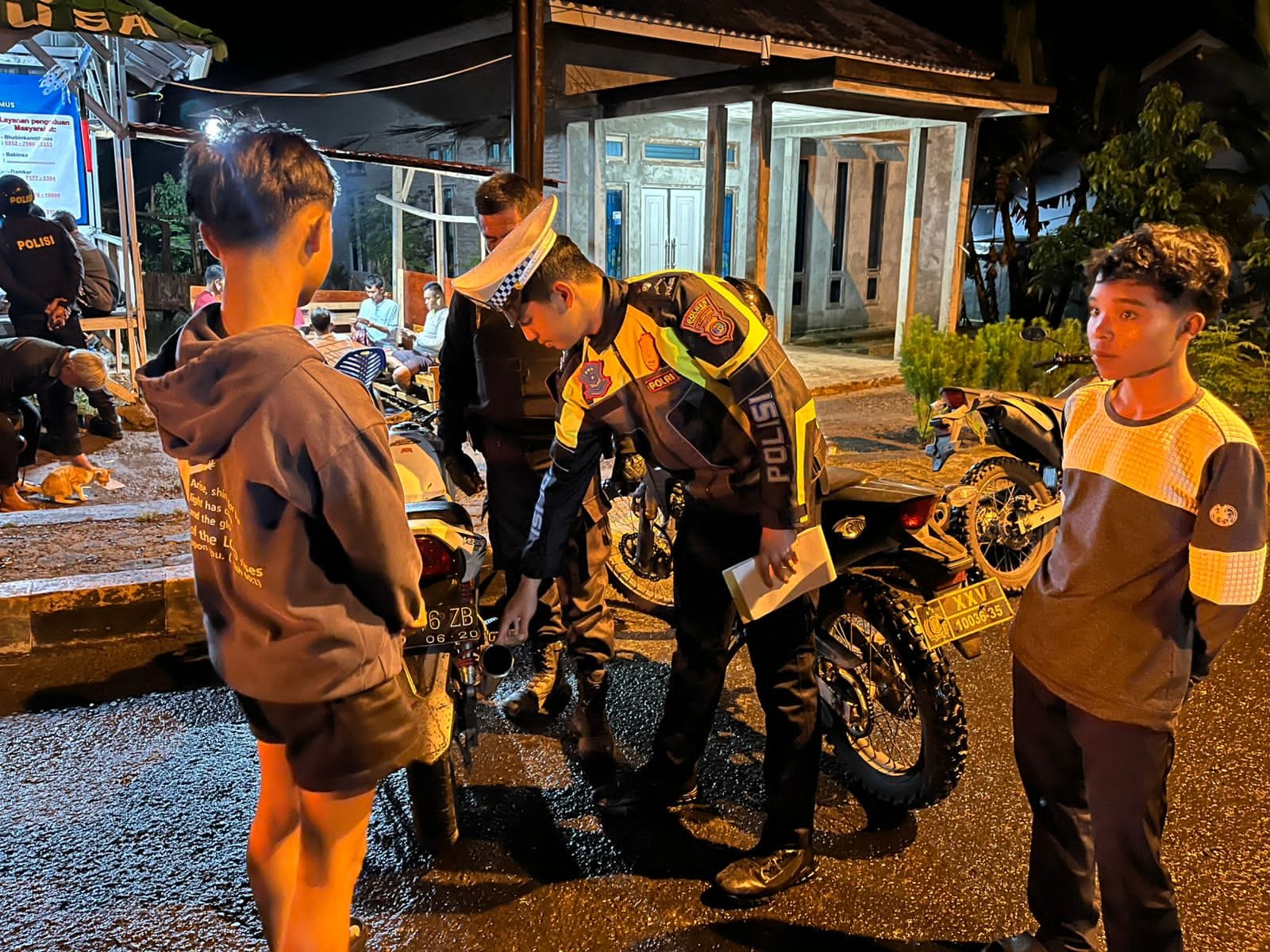 TPP Polres Tanggamus Amankan 2 Motor Diduga Balap Liar di Islamic Center