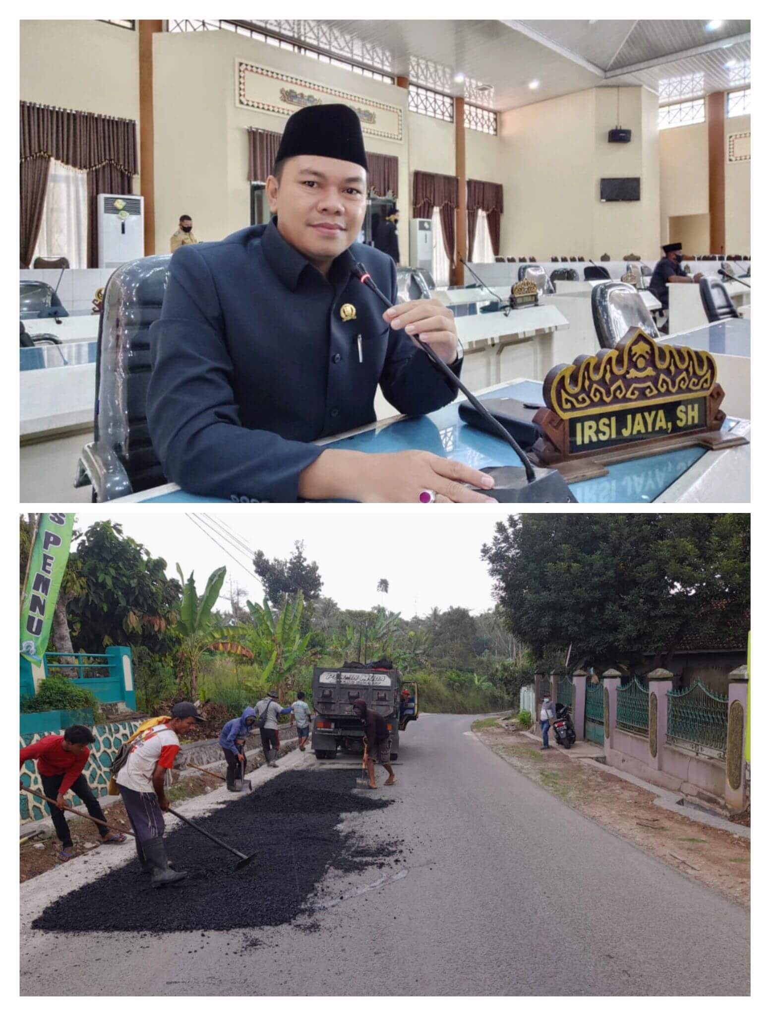 Irsi Jaya Minta Kontraktor Perbaikan Jalan Talang Padang-Ngarip Perhatikan Kualitas
