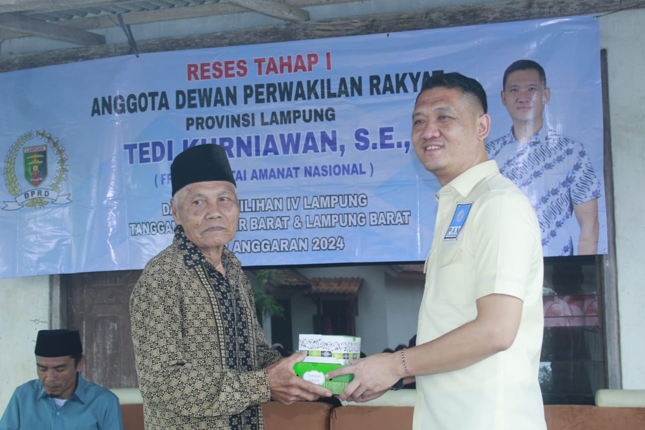 Anggota DPRD Lampung Tedi Kurniawan Reses ke Kabupaten Tanggamus