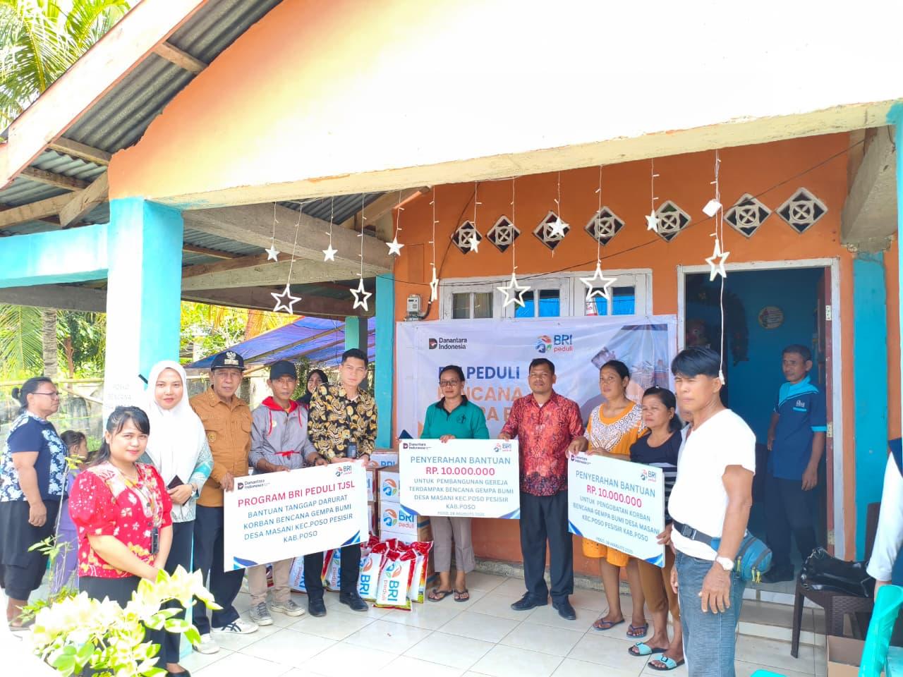 Tanggap Bencana Gempa Poso, BRI Peduli Salurkan Bantuan Bagi Korban Terdampak