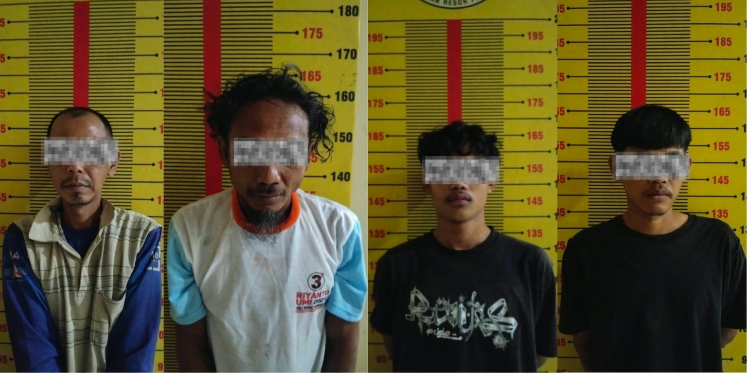 Polisi Gerebek Pesta Sabu di Pringsewu, Enam Orang Diciduk dan 1,61 Gram Sabu Disita