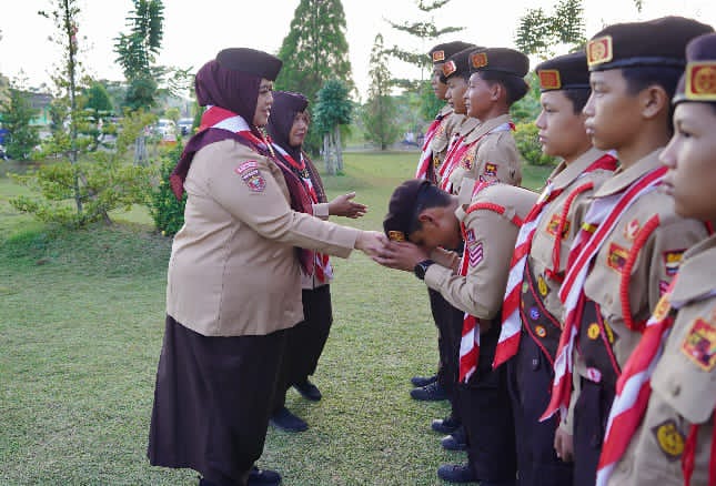 Wabup Pringsewu Lepas Keberangkatan Kontingen Jambore Nasional XII 