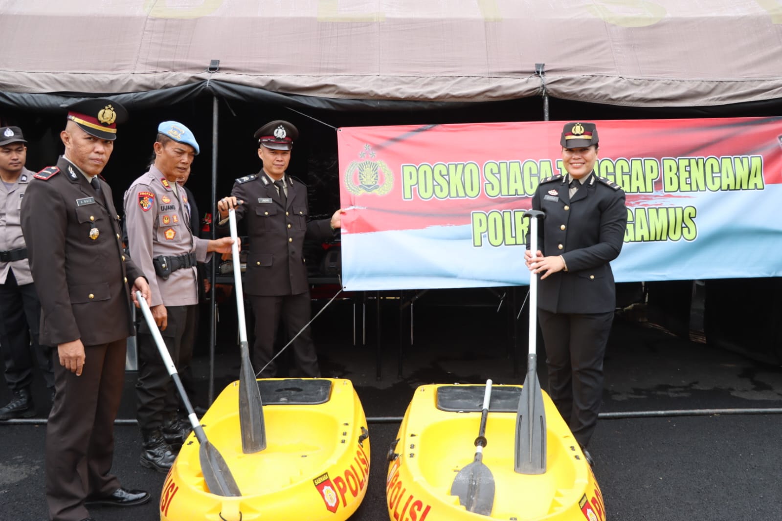 Siaga Bencana, Polres Tanggamus Siagakan Personel dan Peralatan di Posko 