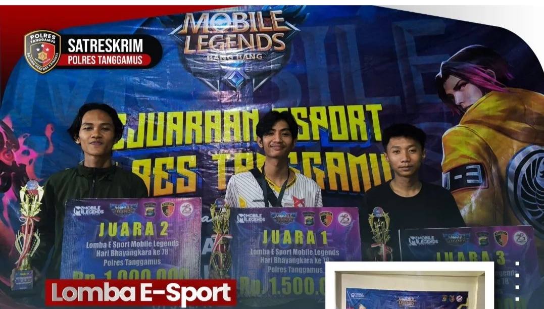 Tim ZSS Raih Juara I Kejuaraan E-Sport Mobile Legend Polres Tanggamus 