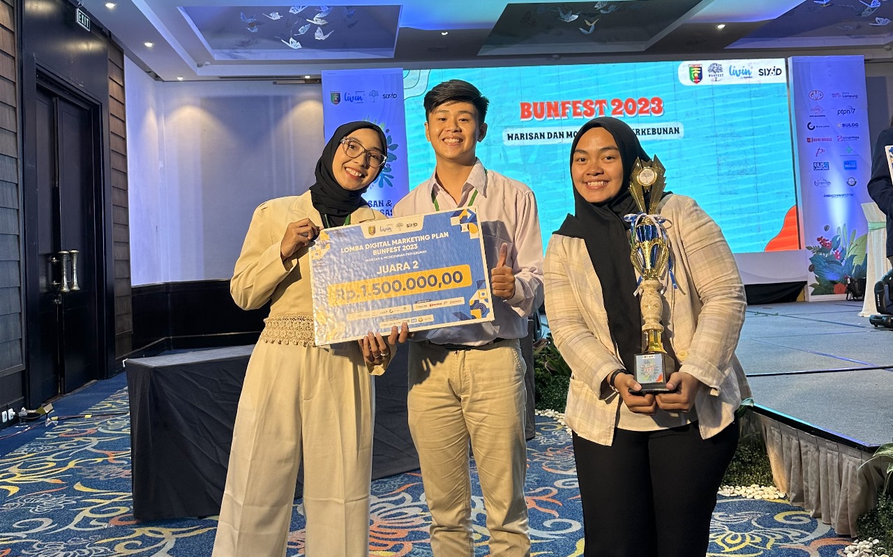 Mahasiswa Darmajaya Raih Juara II Digital Marketing Plan Competition BUN FEST 2023