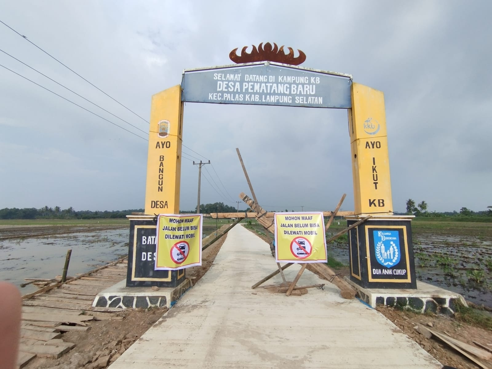 Jalan Baru Selesai, Mobil Dilarang Melintas Sementara