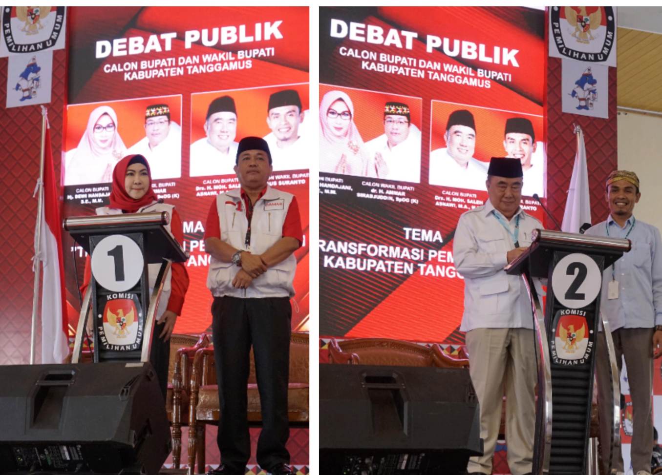 Debat Publik Paslon Bupati dan Wakil Bupati Tanggamus Berjalan Aman dan Lancar 