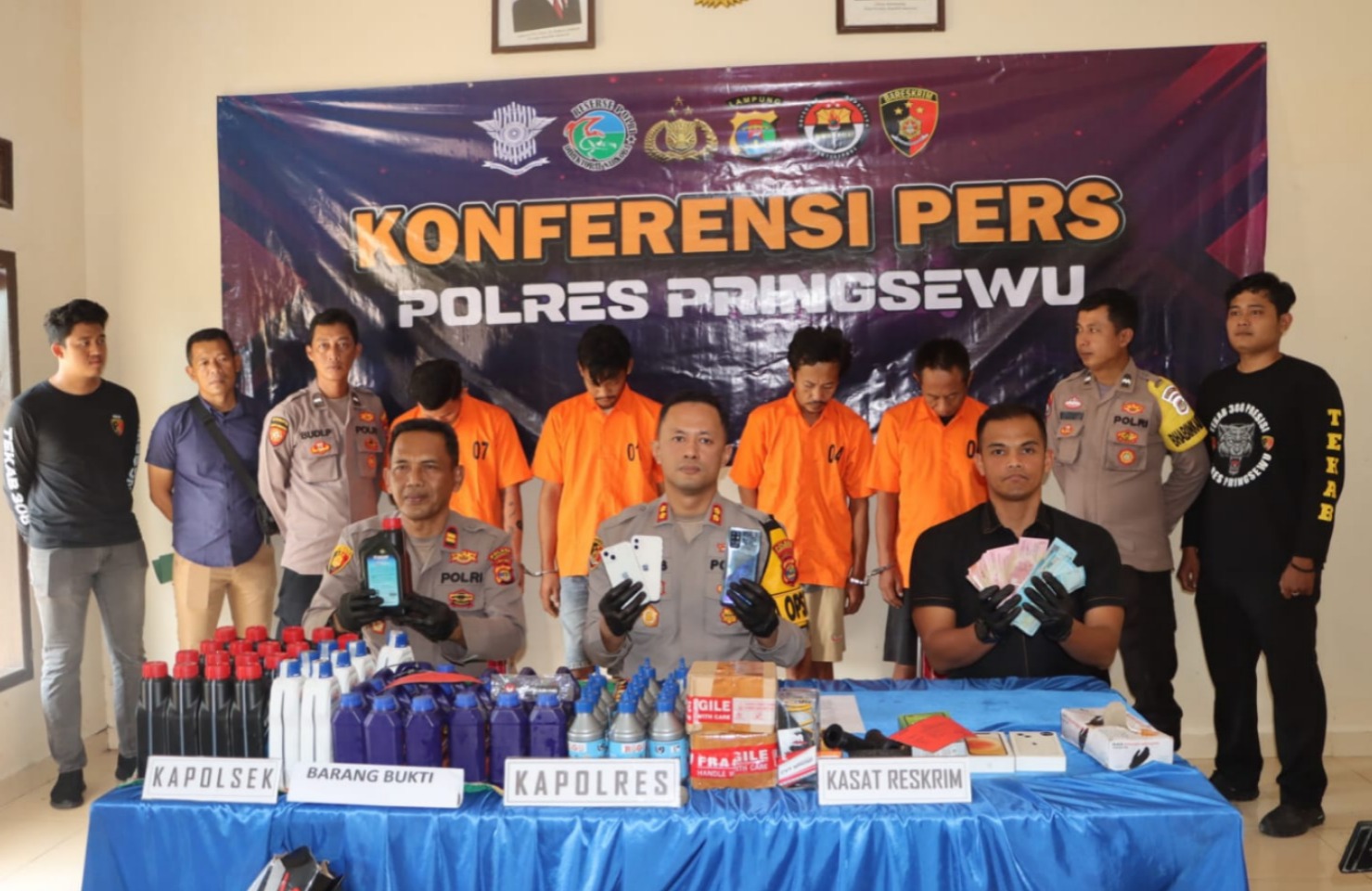 Dua Pekan Ops Sikat, Polres Pringsewu Gulung 13 Tersangka Pencurian