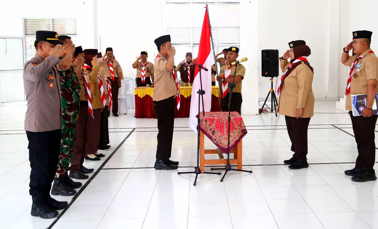 Wabup Pringsewu Lantik Gerakan Pramuka Kwartir Ranting Sukoharjo 