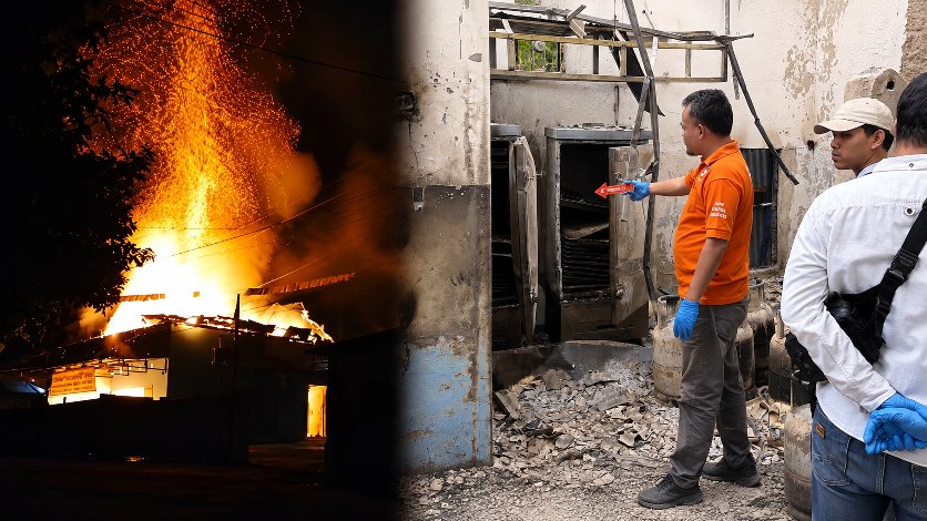 Sebelum Dapur SPPG Purwosari Terbakar, Saksi Dengarkan Suara Desis dan Letupan