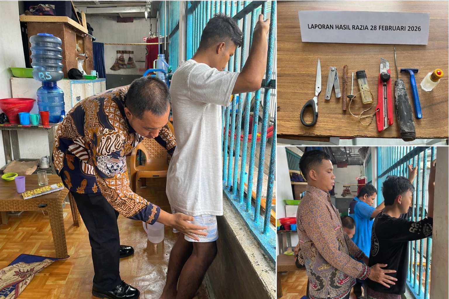 Razia Blok Hunian, Lapas Kotaagung Tegaskan Zero Tolerance terhadap Narkoba dan Penipuan