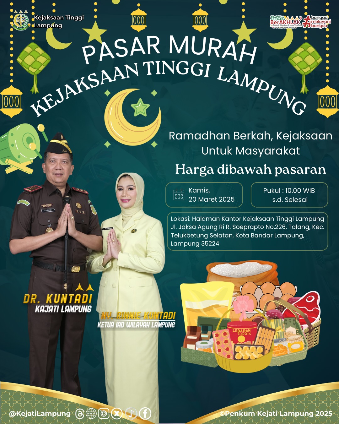 Kejati Lampung Kembali Adakan Pasar Murah Ramadan, Catat Tanggalnya