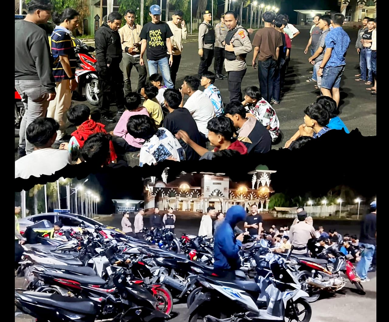 Respon Aduan Balap Liar Polres Tanggamus Lakukan Razia